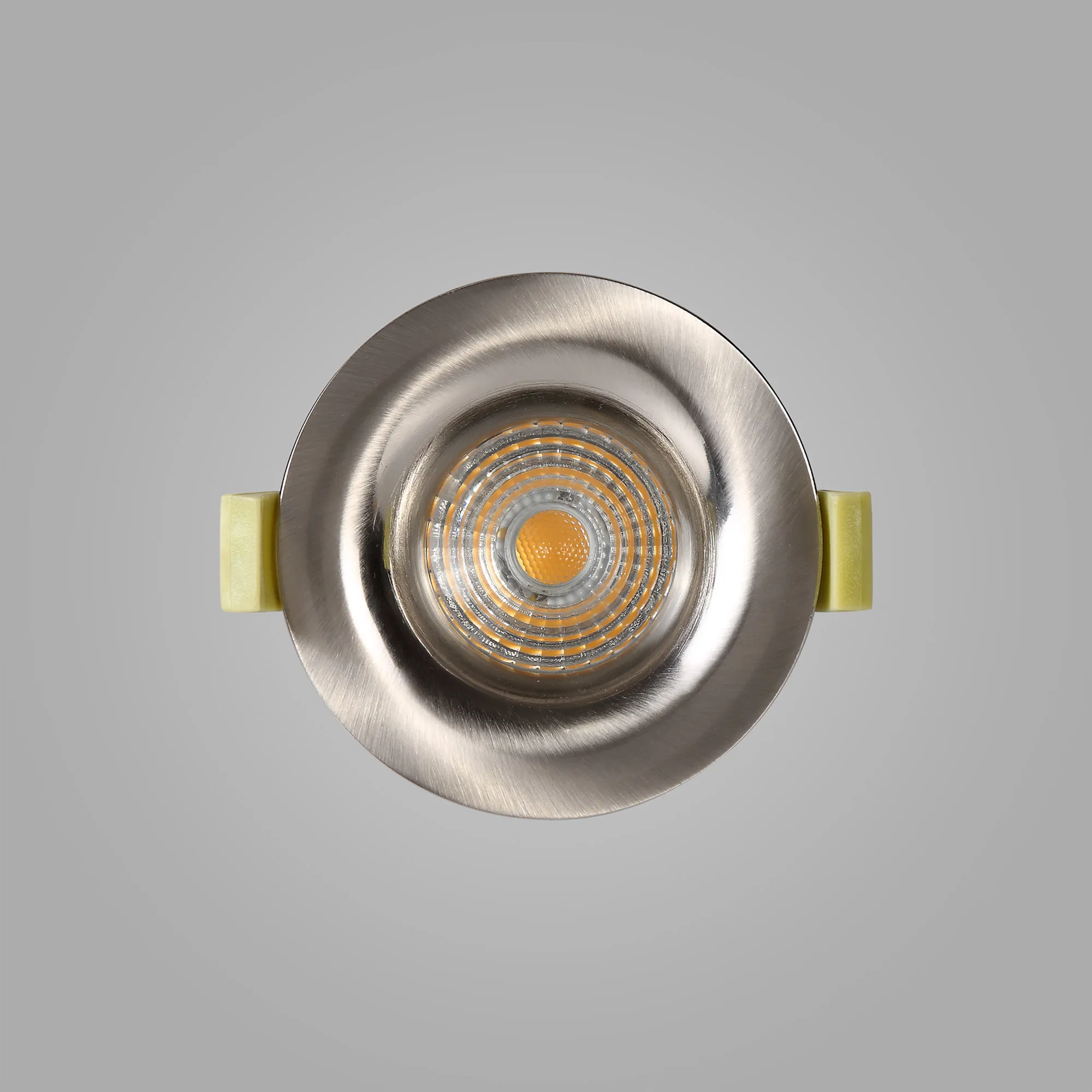 Bruve GU10 Recessed Round Satin Nickel IP65 Downlighter, Cut-Out 68mm DX200403  Dlux Bruve IP65